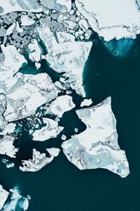 Preview wallpaper ice floe, iceberg, glacier, aerial view