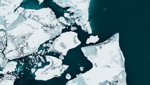 Preview wallpaper ice floe, iceberg, glacier, aerial view