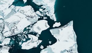 Preview wallpaper ice floe, iceberg, glacier, aerial view