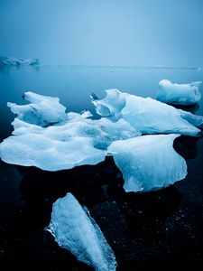 Preview wallpaper ice, floes, frozen, horizon