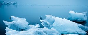 Preview wallpaper ice, floes, frozen, horizon