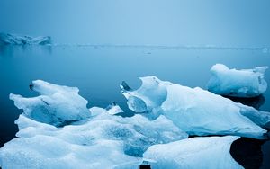 Preview wallpaper ice, floes, frozen, horizon