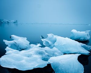 Preview wallpaper ice, floes, frozen, horizon