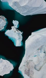 Preview wallpaper ice floes, ice, aerial view