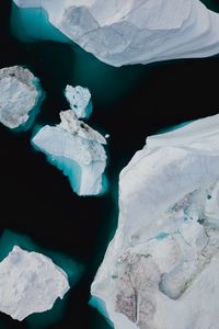 Preview wallpaper ice floes, ice, aerial view