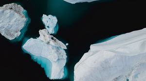 Preview wallpaper ice floes, ice, aerial view