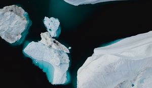 Preview wallpaper ice floes, ice, aerial view