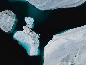 Preview wallpaper ice floes, ice, aerial view