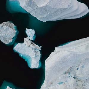 Preview wallpaper ice floes, ice, aerial view