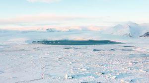Preview wallpaper ice, frozen, glacier, north, landscape