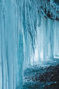 Preview wallpaper ice, frozen, macro, cave