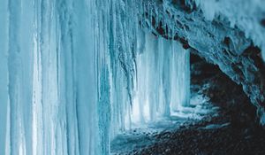 Preview wallpaper ice, frozen, macro, cave