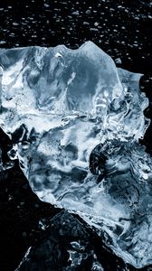 Preview wallpaper ice, frozen, macro, dark