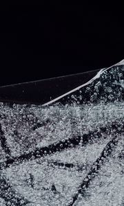 Preview wallpaper ice, frozen, transparent, black