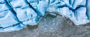 Preview wallpaper ice, glacier, snow, cranny, relief, blue, nature