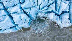 Preview wallpaper ice, glacier, snow, cranny, relief, blue, nature