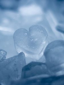 Preview wallpaper ice, heart, form, snow