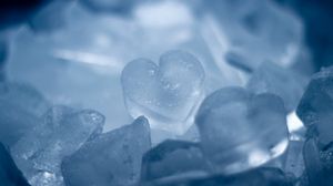 Preview wallpaper ice, heart, form, snow