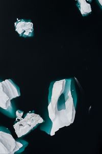 Preview wallpaper ice, ice floe, water, aerial view