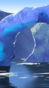 Preview wallpaper ice, ice floes, art