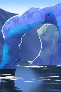 Preview wallpaper ice, ice floes, art