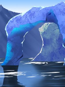 Preview wallpaper ice, ice floes, art