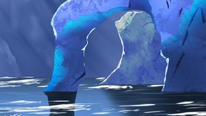 Preview wallpaper ice, ice floes, art