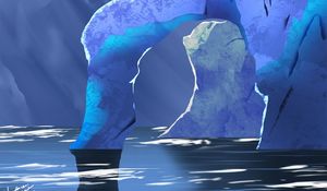 Preview wallpaper ice, ice floes, art