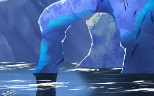 Preview wallpaper ice, ice floes, art