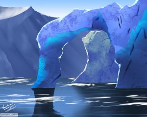 Preview wallpaper ice, ice floes, art