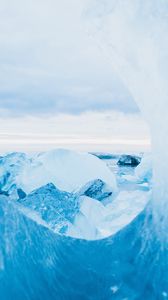 Preview wallpaper ice, ice floes, macro surface