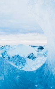 Preview wallpaper ice, ice floes, macro surface