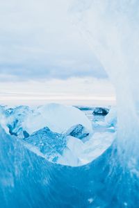 Preview wallpaper ice, ice floes, macro surface