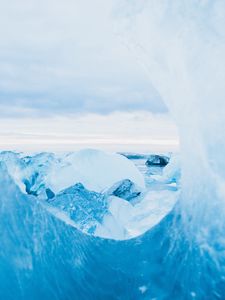 Preview wallpaper ice, ice floes, macro surface