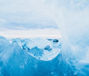 Preview wallpaper ice, ice floes, macro surface