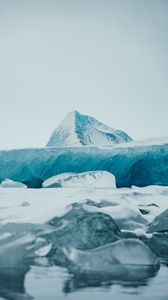 Preview wallpaper ice, ice floes, snow, snowy, peaks