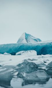 Preview wallpaper ice, ice floes, snow, snowy, peaks