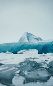 Preview wallpaper ice, ice floes, snow, snowy, peaks