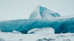 Preview wallpaper ice, ice floes, snow, snowy, peaks