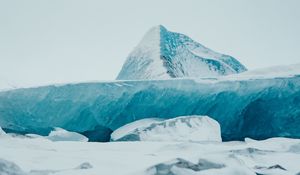 Preview wallpaper ice, ice floes, snow, snowy, peaks