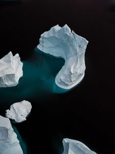 Preview wallpaper ice, ice floes, water, sea