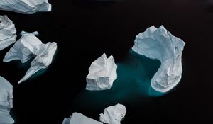 Preview wallpaper ice, ice floes, water, sea