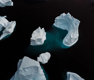 Preview wallpaper ice, ice floes, water, sea