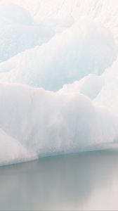 Preview wallpaper ice, iceberg, mountains, water, winter, white