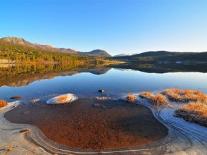 Preview wallpaper ice, lake bottom, clear, frost