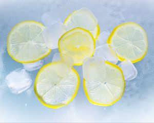 Preview wallpaper ice, lemons, citrus