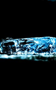 Preview wallpaper ice, macro, blue, black