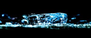 Preview wallpaper ice, macro, blue, black