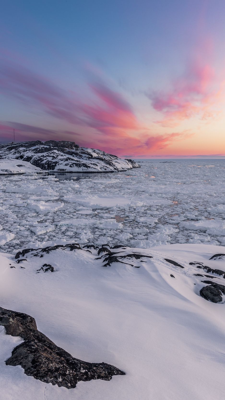 mountains, snow, ice, sunset, Greenland, nature, lights, dark, sky, night |  1920x1080 Wallpaper - wallhaven.cc