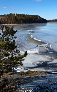 Preview wallpaper ice, river, sky